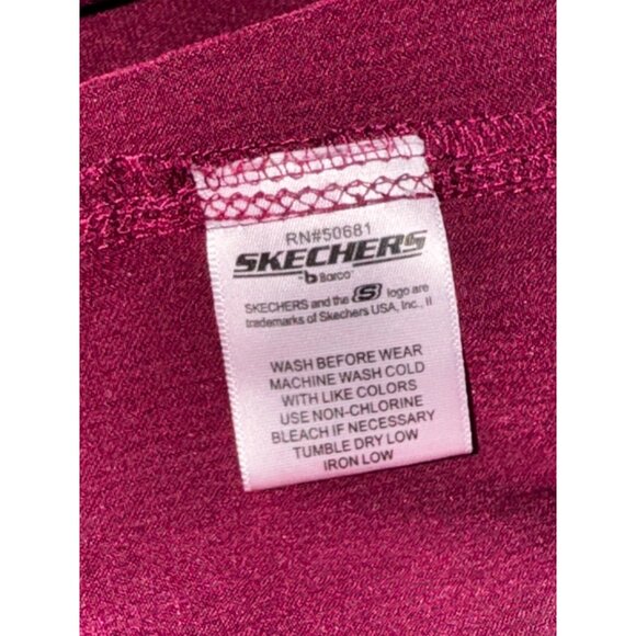 Skechers Barco Unisex Burgundy Scrub Pants 2XL Polyester/Spandex - Picture 2 of 8